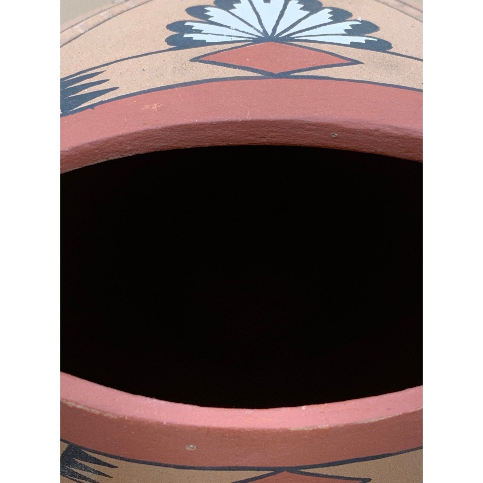 Vintage Signed Clemente Toledo Hand Painted Vase with Embedded Ornate Turquoise