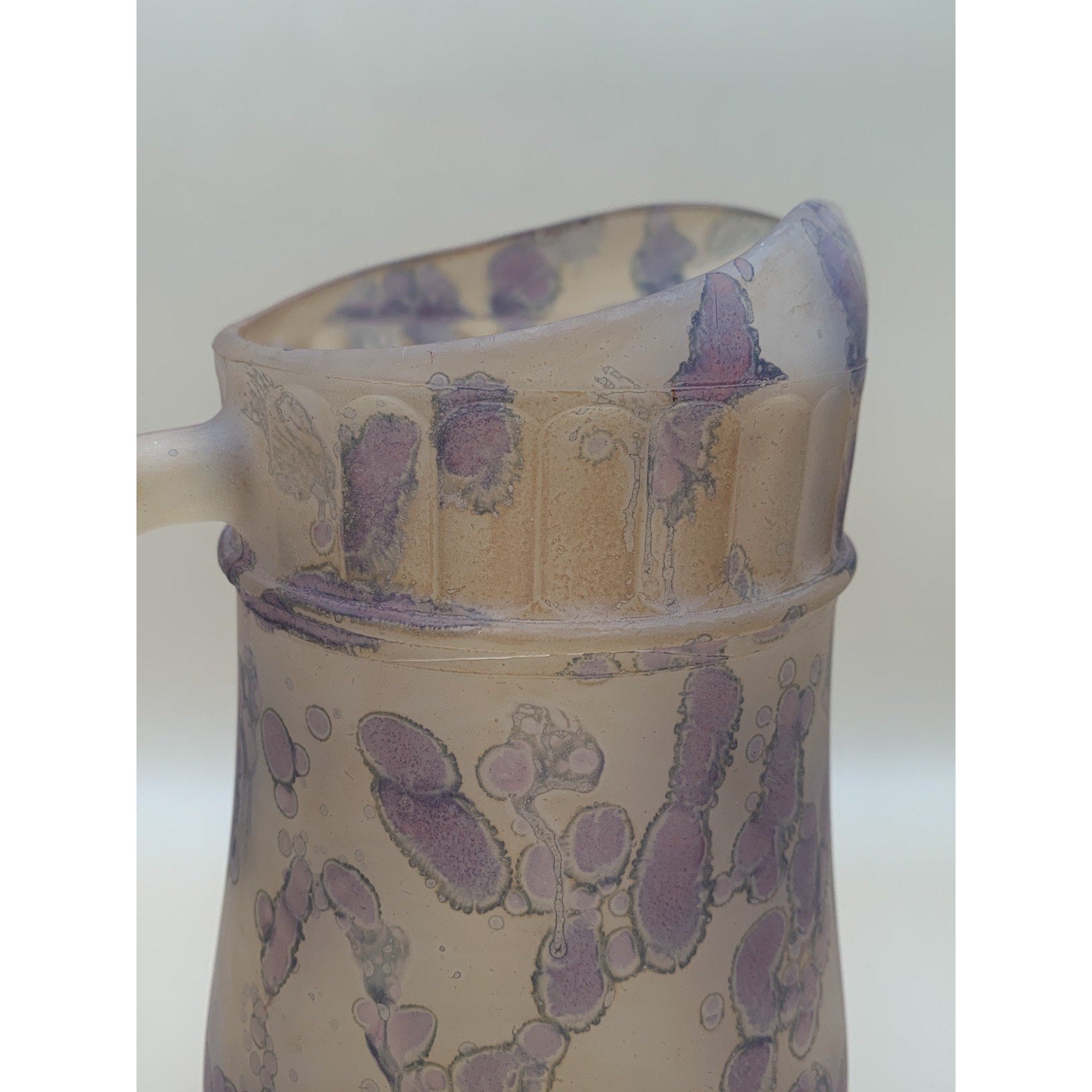 Set of Rueven Art Nouveau Hand Painted Pitcher and Five Glasses