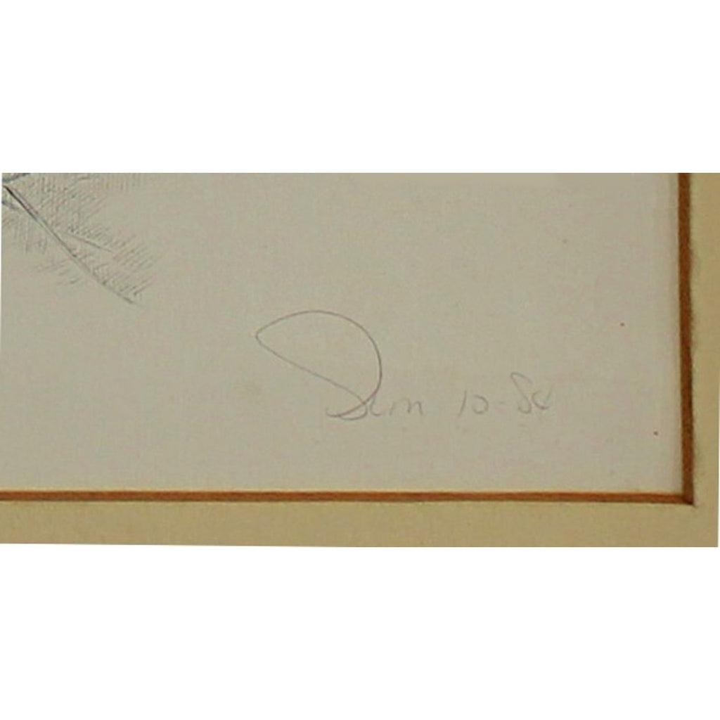 Signed and Numbered Artist Proof Print Matted and Framed Featuring a Raccoon