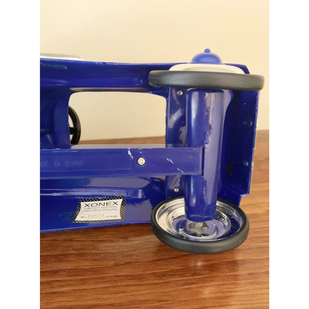 XONEX Limited Edition “Hot Rod Champ” Die Cast Blue Pedal Car # 03879 Of 10,000