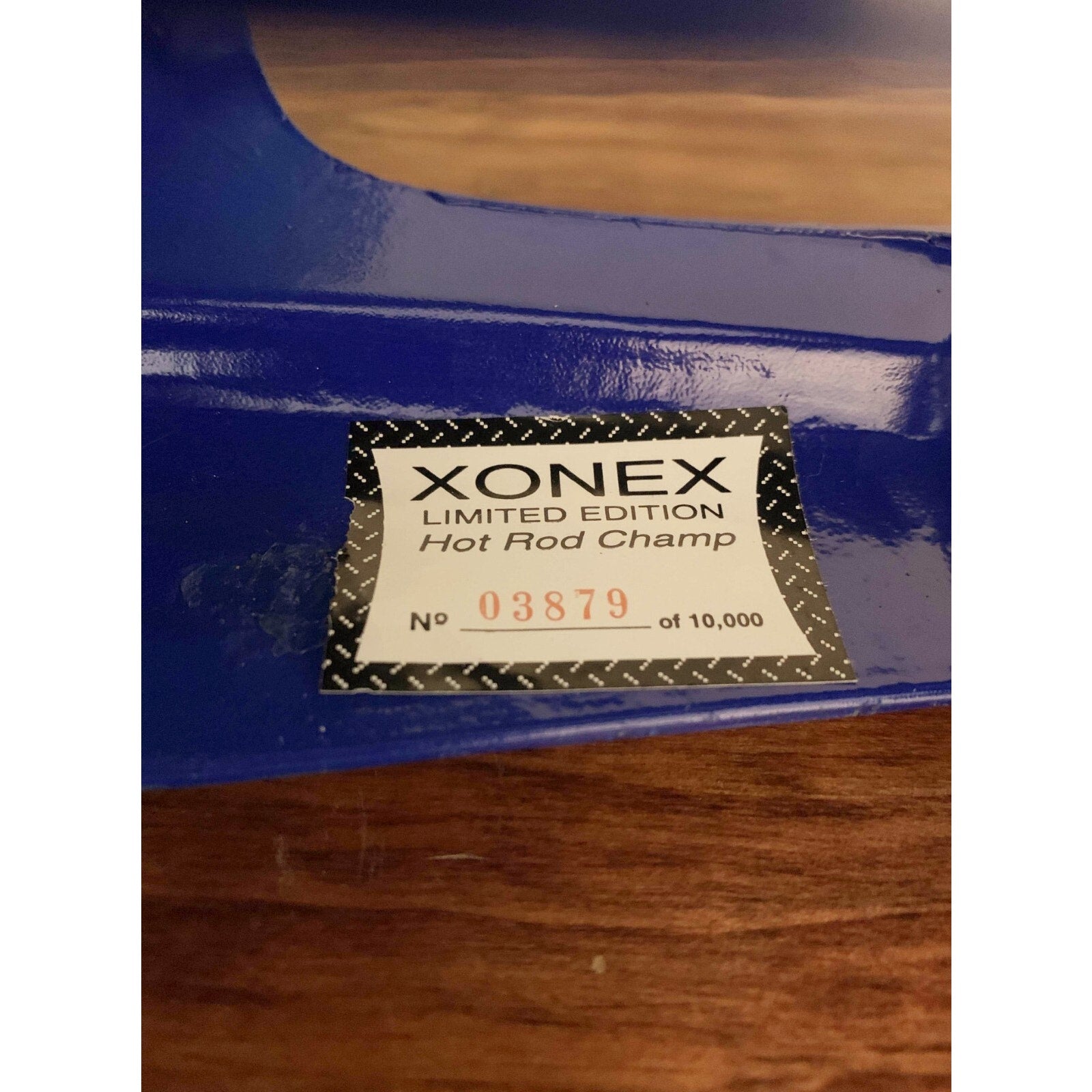 XONEX Limited Edition “Hot Rod Champ” Die Cast Blue Pedal Car # 03879 Of 10,000