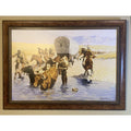 Framed Giclée Canvas Reproduction of “The Emigrants” by Frederic Remington