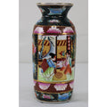 Satsuma Style Vase with Matching Geishas Scenes and Heavy Moriage