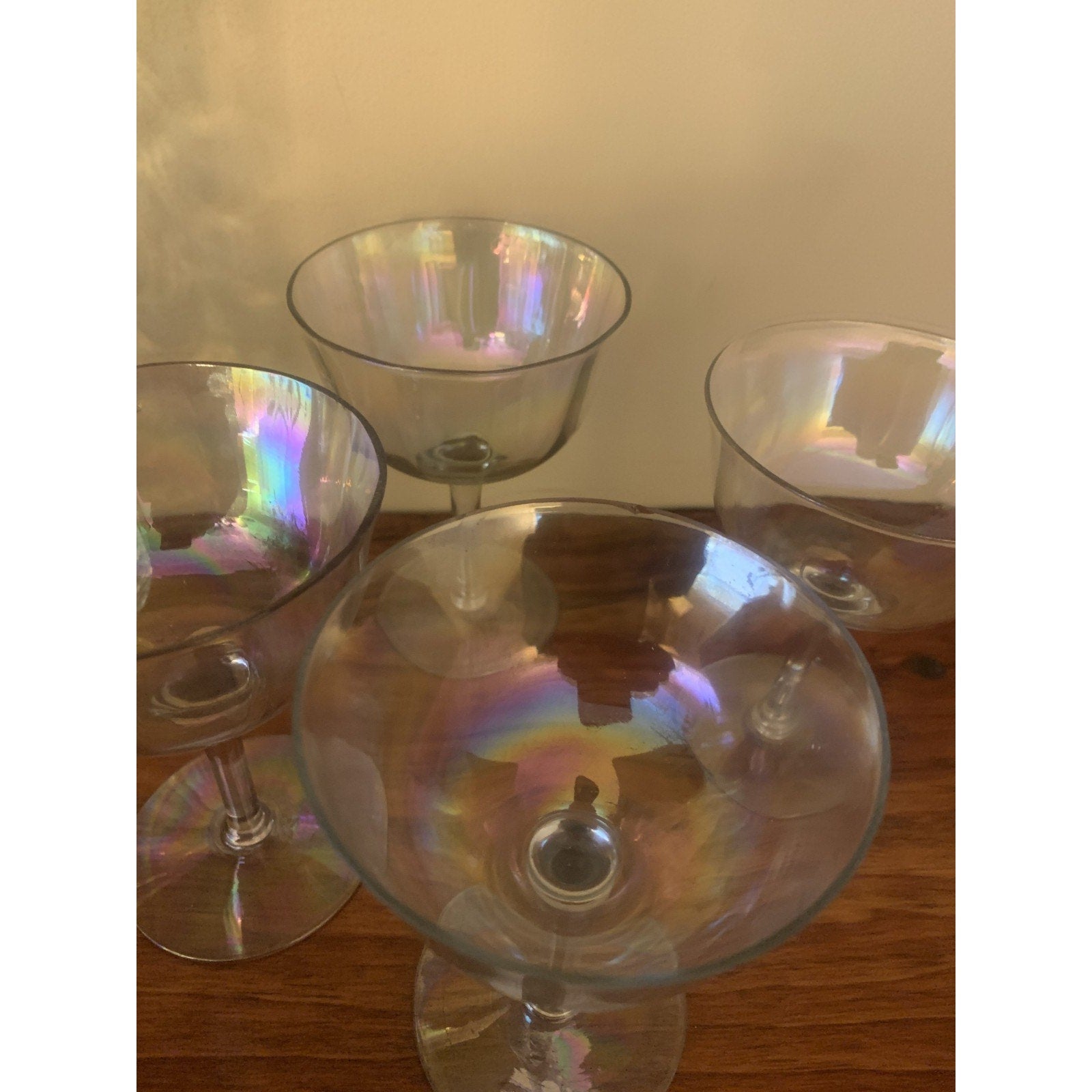 Mid-Century Modern (MCM) "Drapery" Cocktail Pitcher and Coordinating Glasses wit