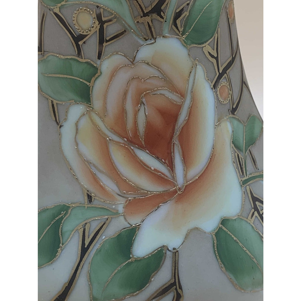 Antique 1911 Rare Nippon Hand Painted Floral Design With Gilded Gold Handles and