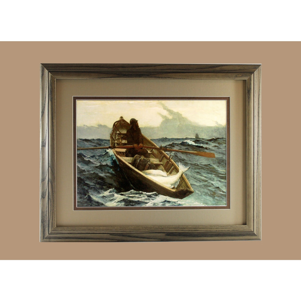 “Nebelwarnung” (The Fog Warning) by Winslow Homer Fisherman Painting Vintage Pri