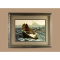“Nebelwarnung” (The Fog Warning) by Winslow Homer Fisherman Painting Vintage Pri