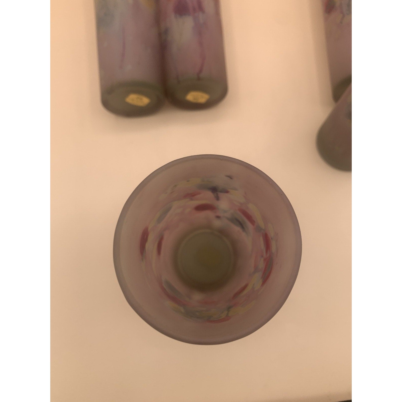 Vintage Hand Painted B.Z.T. Ltd. Art Nouveau Pitcher and Five Highball/Tumblers