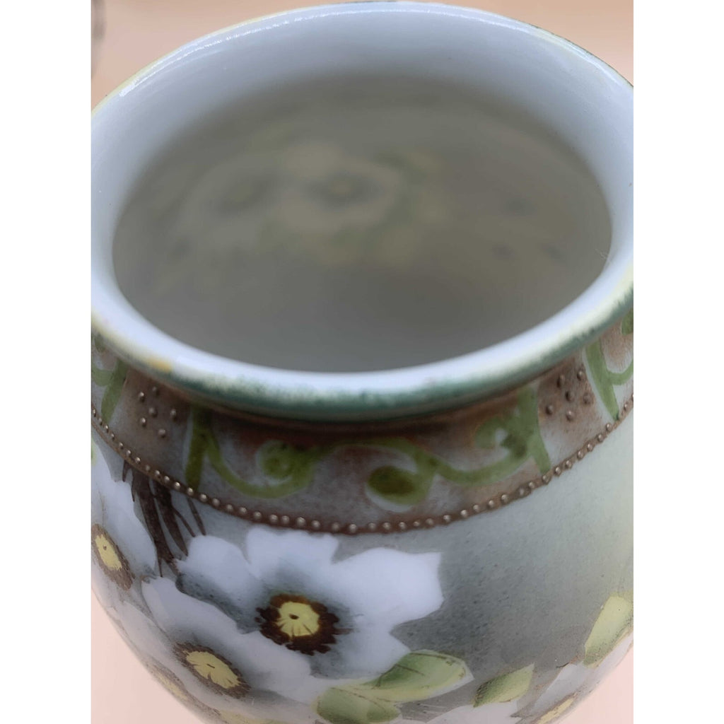 Antique 1911 Rare Morimura Brothers Nippon Floral 2-Handled Porcelain Vase With