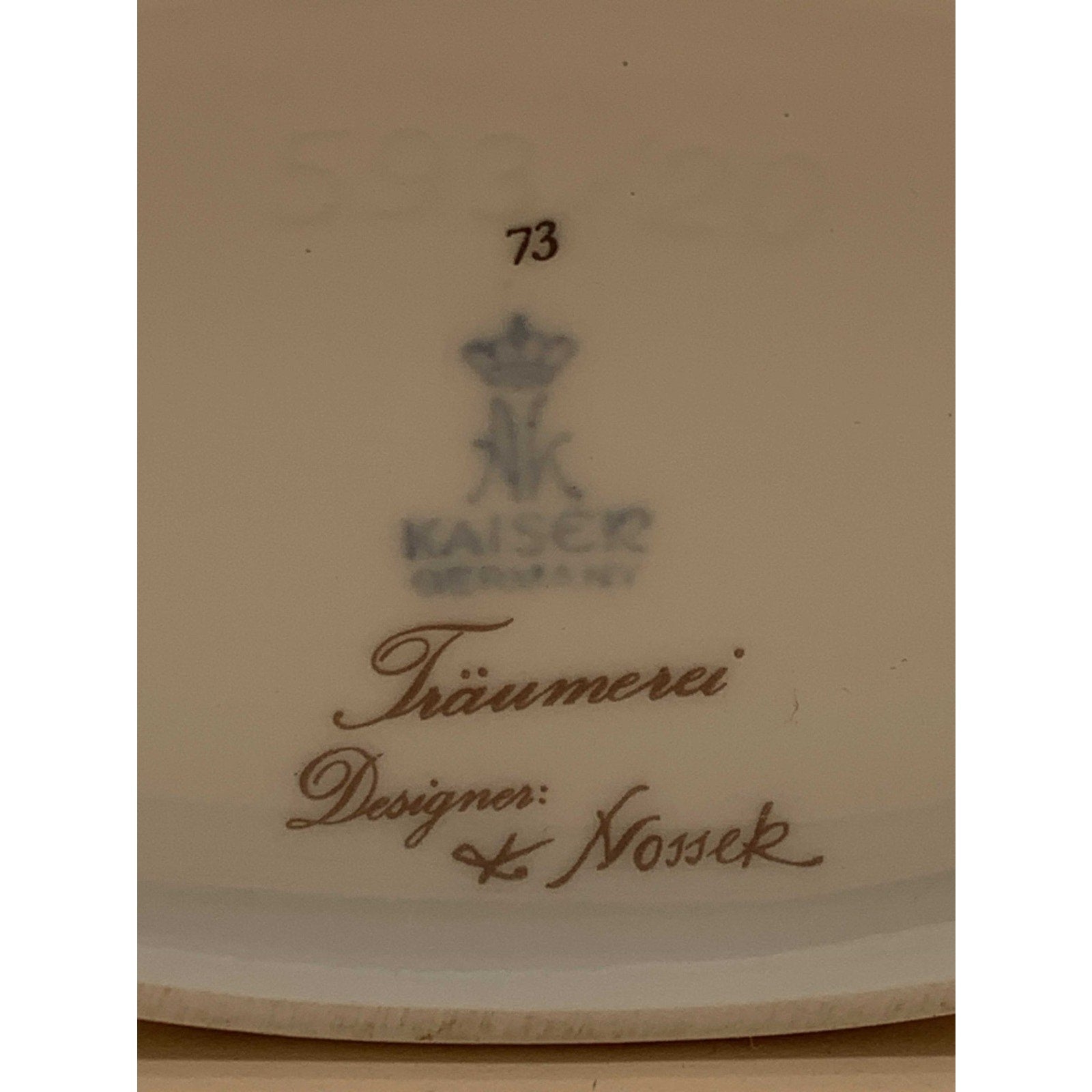 Vintage Porcelain Kaiser Fraumerey by Nossek Hand Painted Birds &Flowers Signed