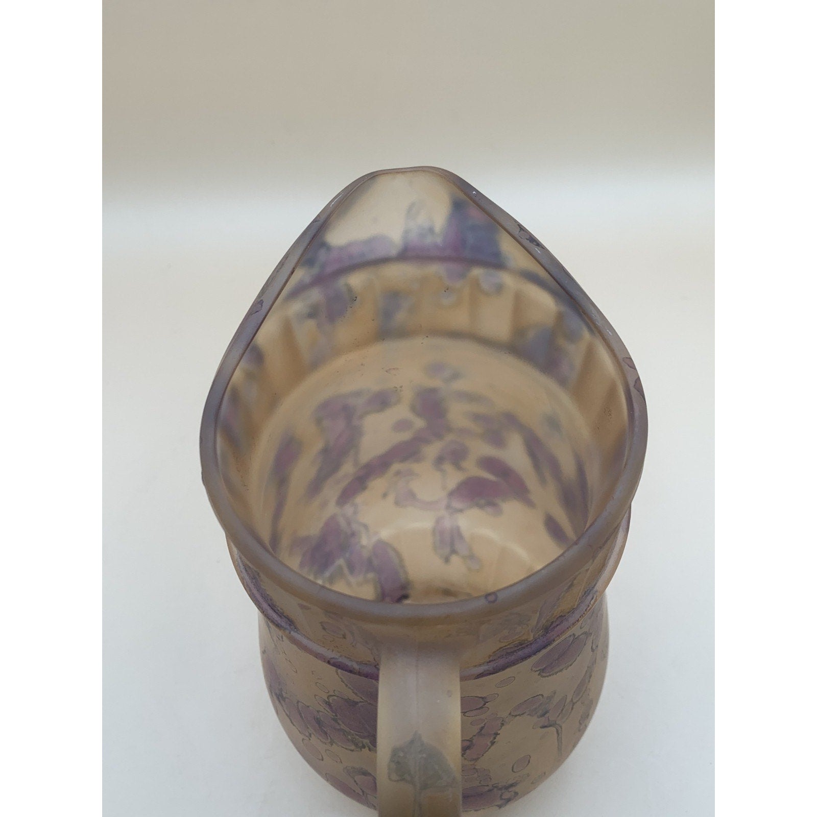 Set of Rueven Art Nouveau Hand Painted Pitcher and Five Glasses