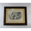 Signed and Numbered Artist Proof Print Matted and Framed Featuring a Raccoon