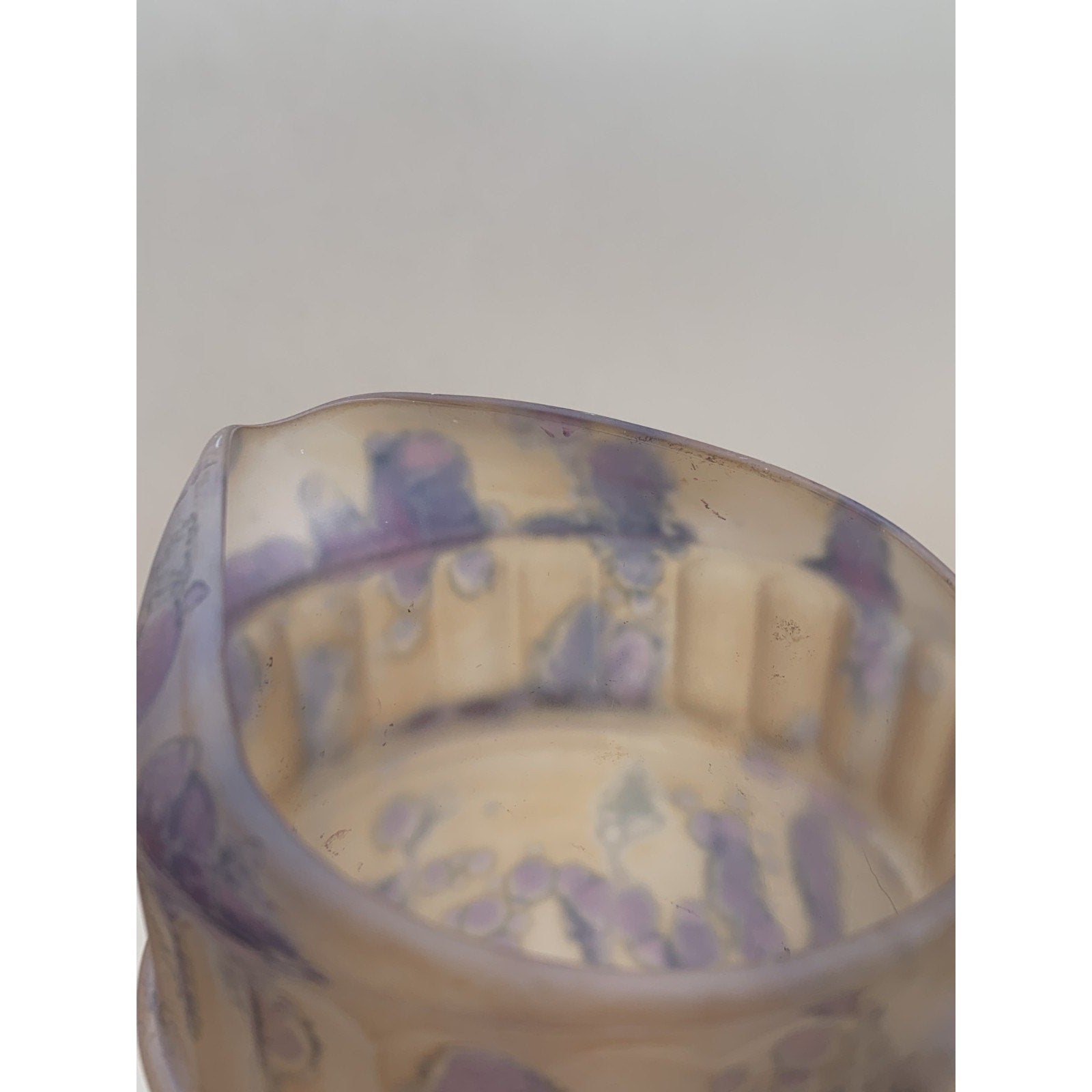 Set of Rueven Art Nouveau Hand Painted Pitcher and Five Glasses