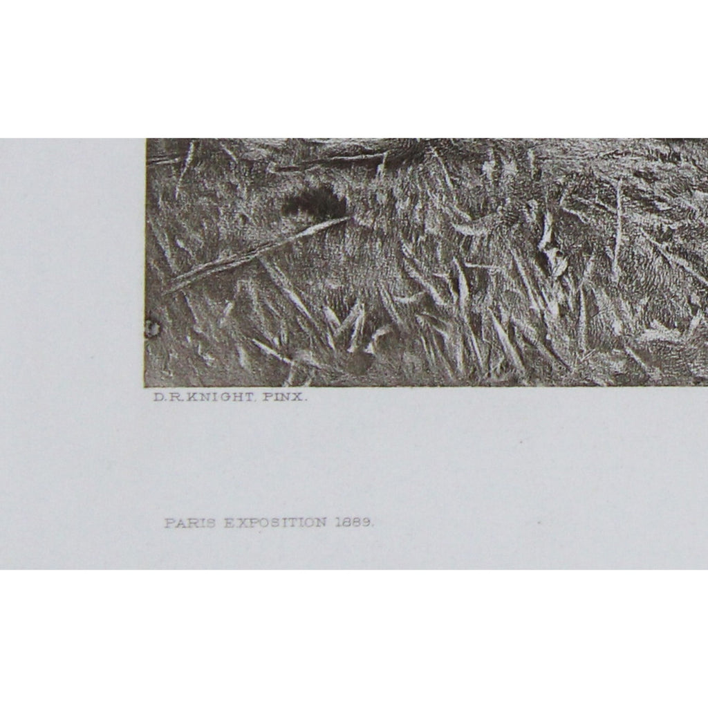 Antique Signed and Dated Photogravure “Hailing The Ferryman” by Ridgeway Knight