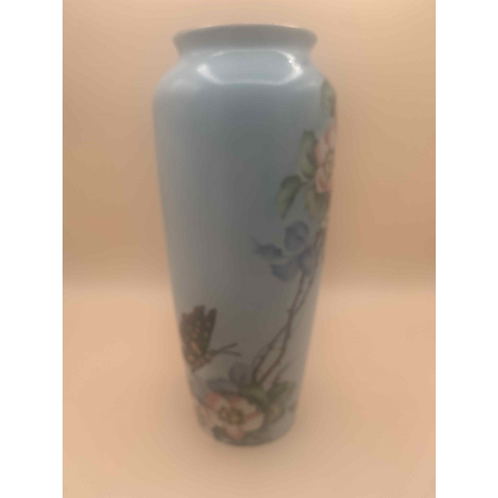 Antique C.T. Carl Tielsch Altwasser Silesia Hand Painted Floral Vase 1900s