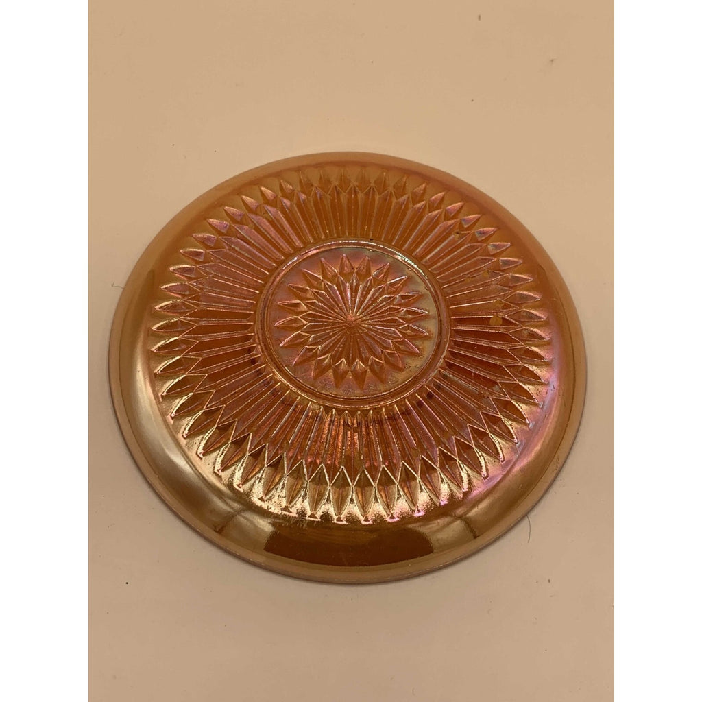 Vintage Jeanette Anniversary Marigold Carnival Glass Saucer - Or As A Replacemen