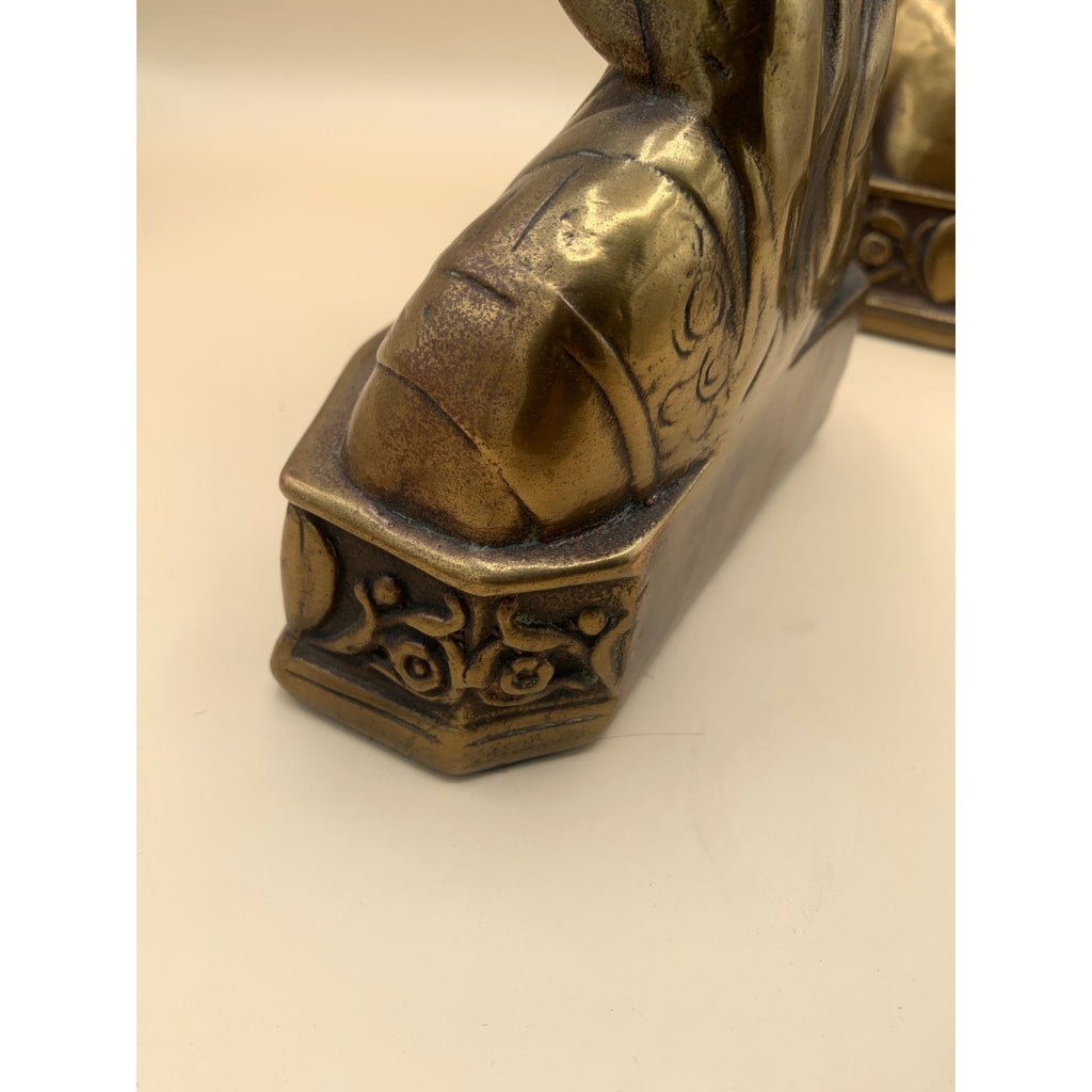Pair Of Antique Bronze Clad Dante and Beatrice Bookends