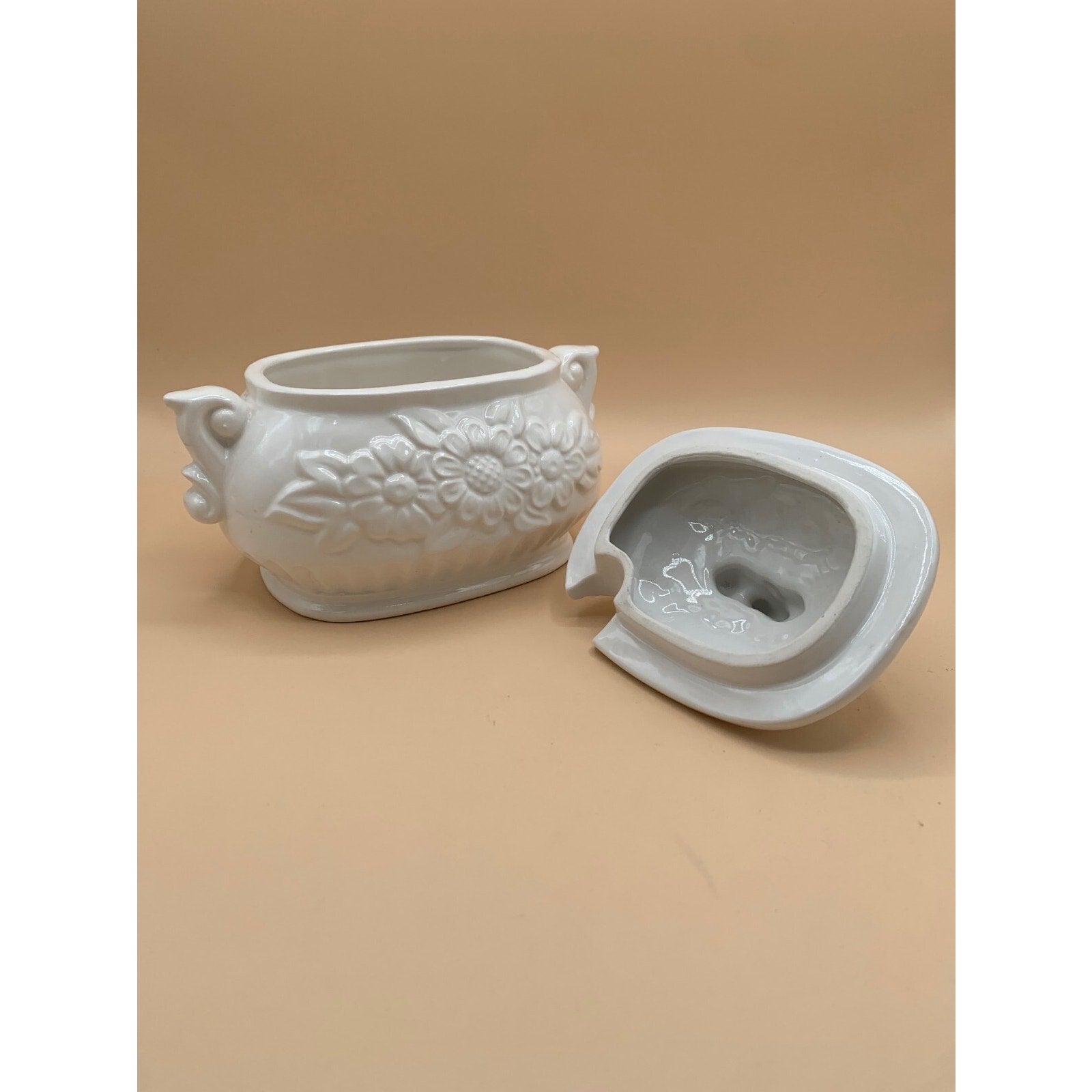 Vintage Himark Kitchen Gourmet Ceramic Gravy Boat with Lid