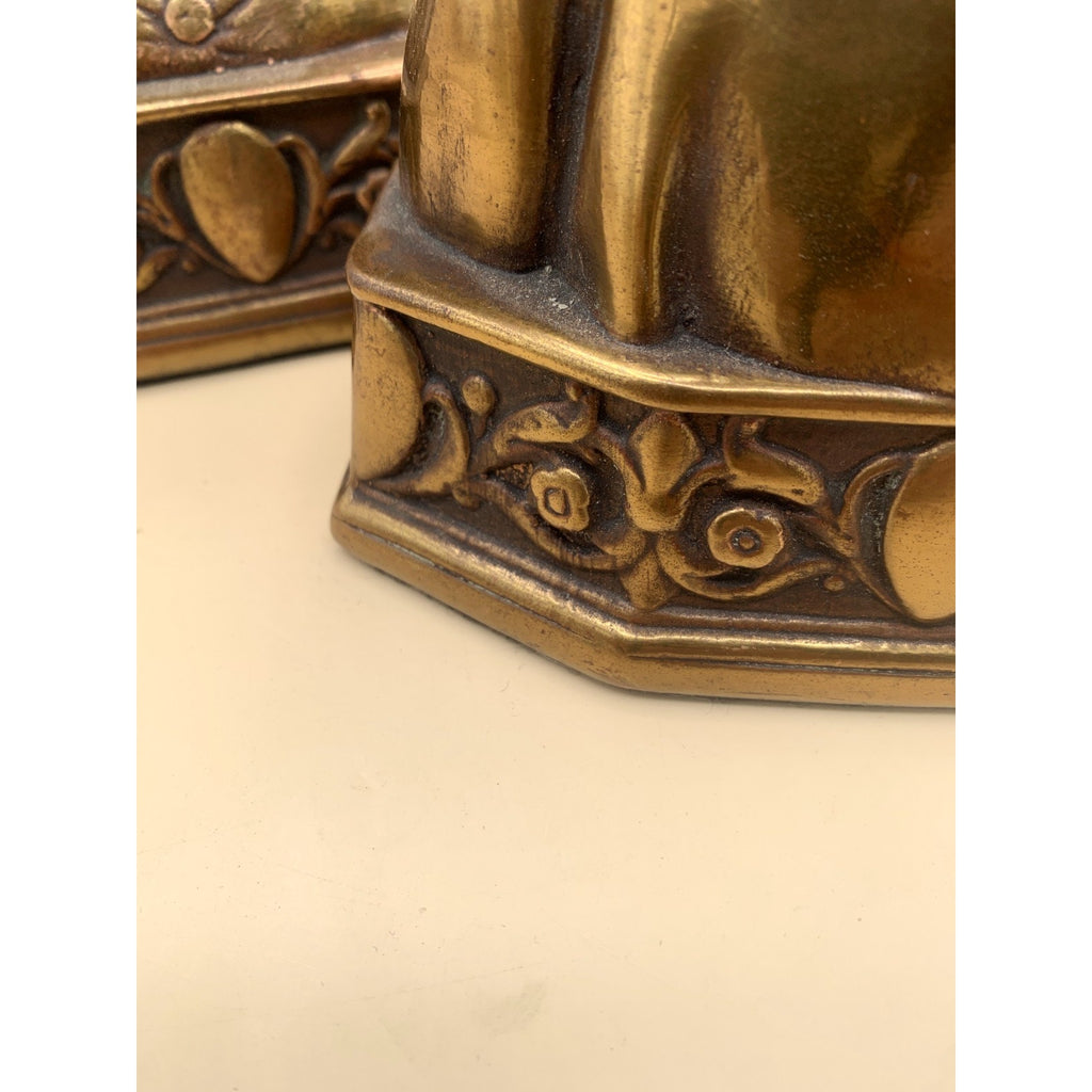Pair Of Antique Bronze Clad Dante and Beatrice Bookends