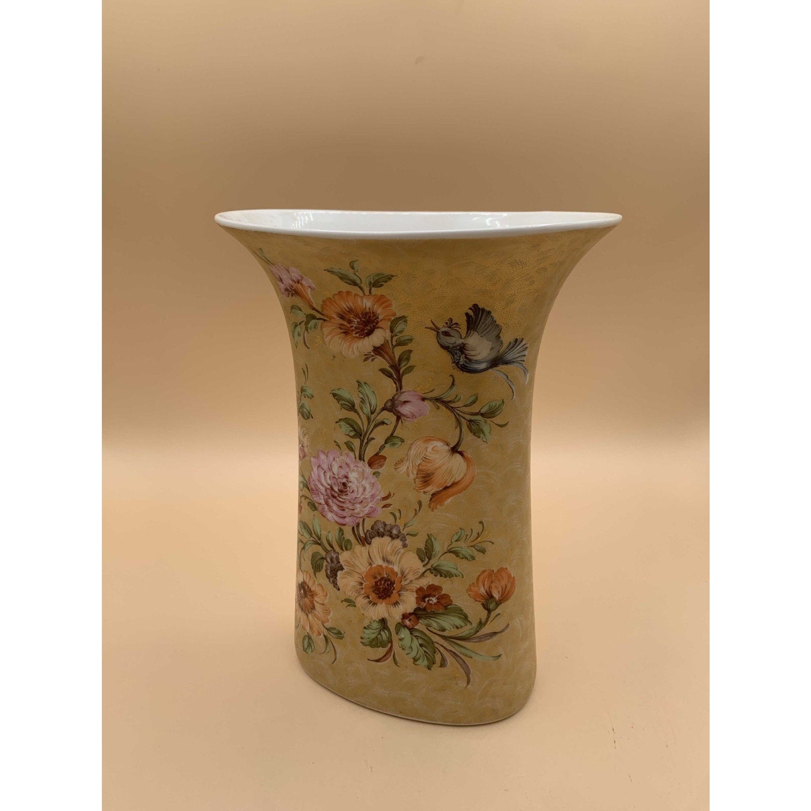 Vintage Porcelain Kaiser Fraumerey by Nossek Hand Painted Birds &Flowers Signed