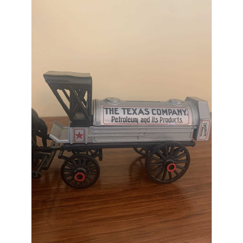 1991 ERTL Limited Edition #8 Die Cast “The Texas Company” Horse Drawn Tanker Ban